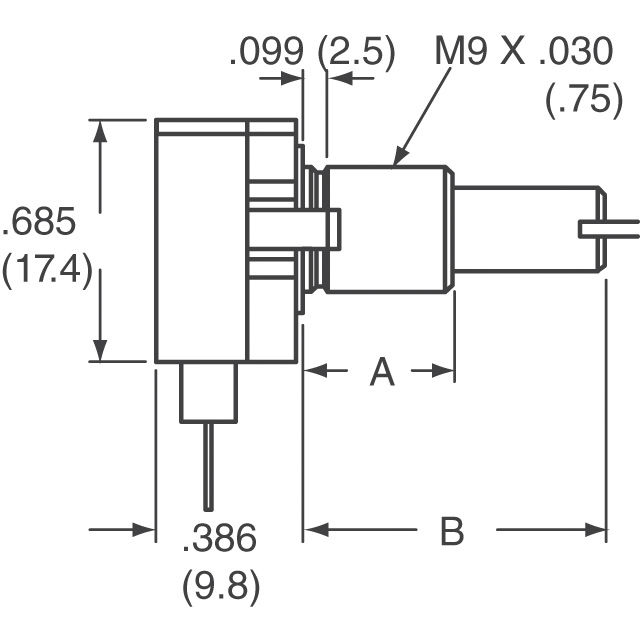 282T33L502A25A2 CTS Electrocomponents  Rotary Potentiometers Rheostats